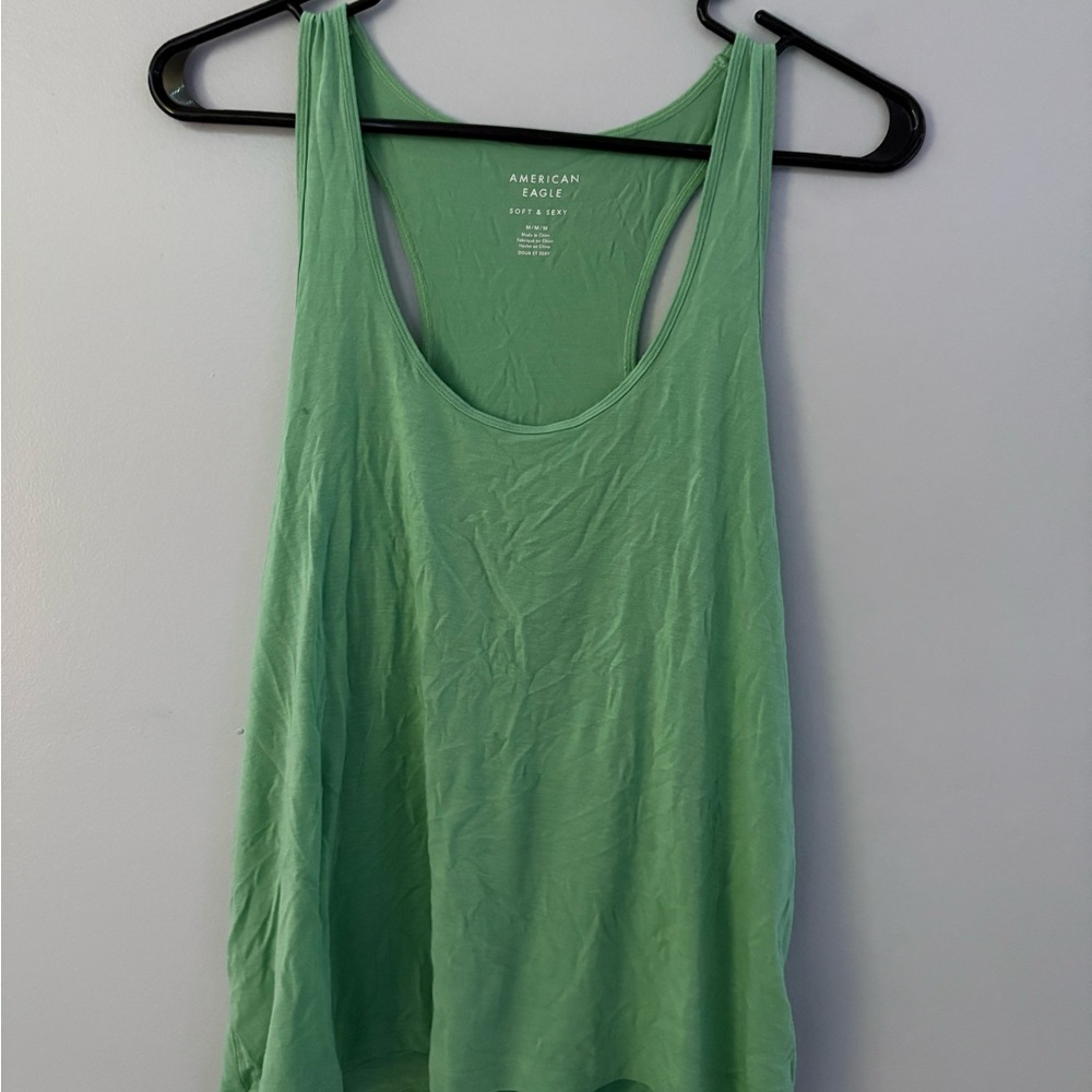American Eagle Outfitters Green Tank Top
